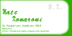 mate komaromi business card